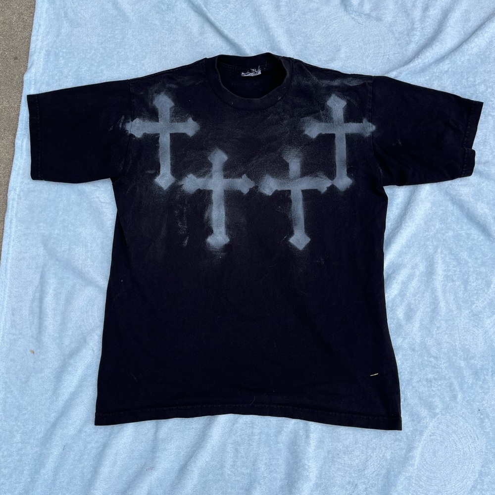 Black Graphic Cross T-Shirt